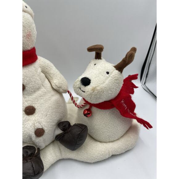 Hallmark Animated Singing Snowmen "Jingle Pals" 2004 Snowman & Dog Works Great - Picture 3 of 11